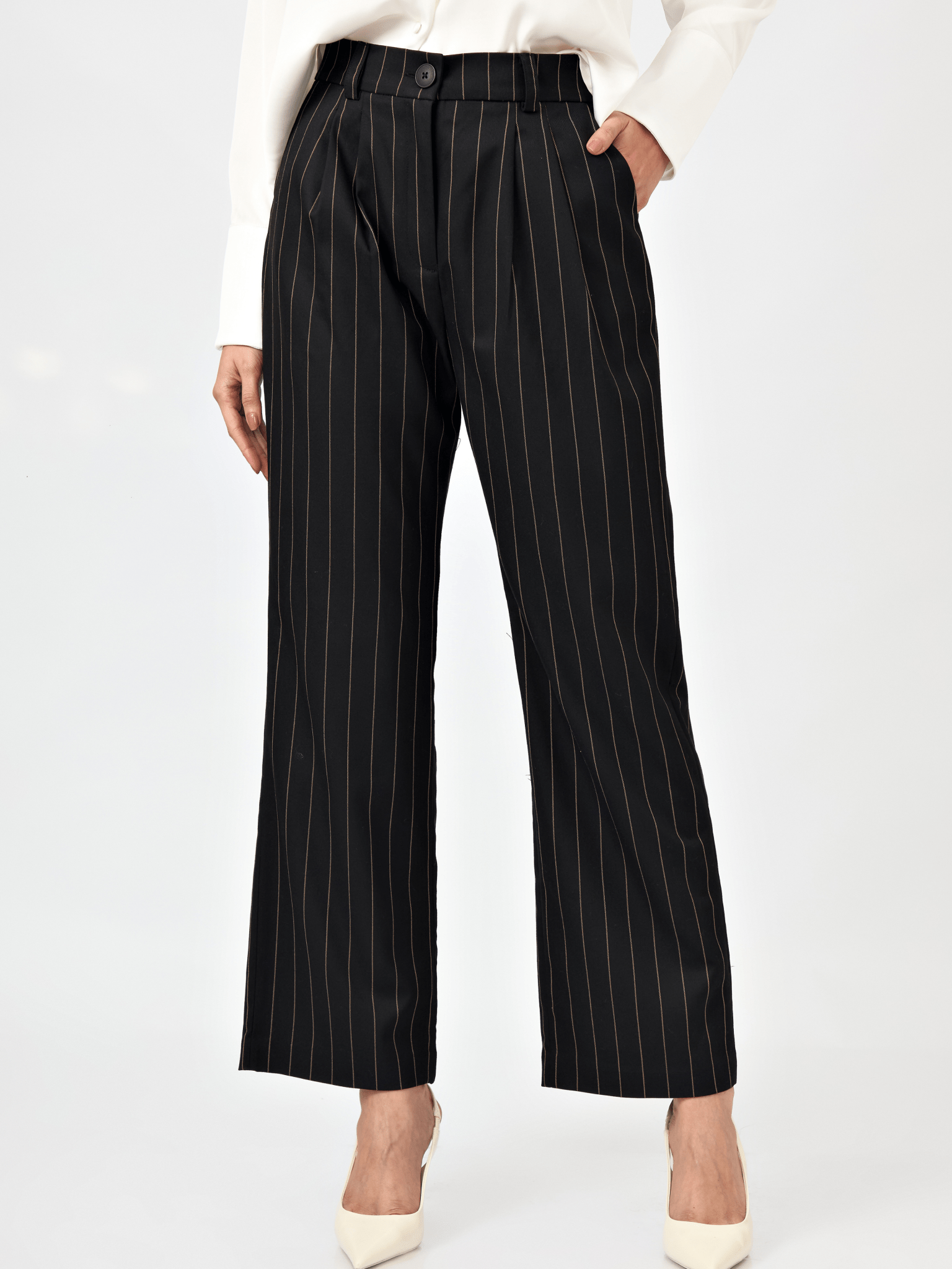 PANTALÓN RECTO ELLE DE RAYAS