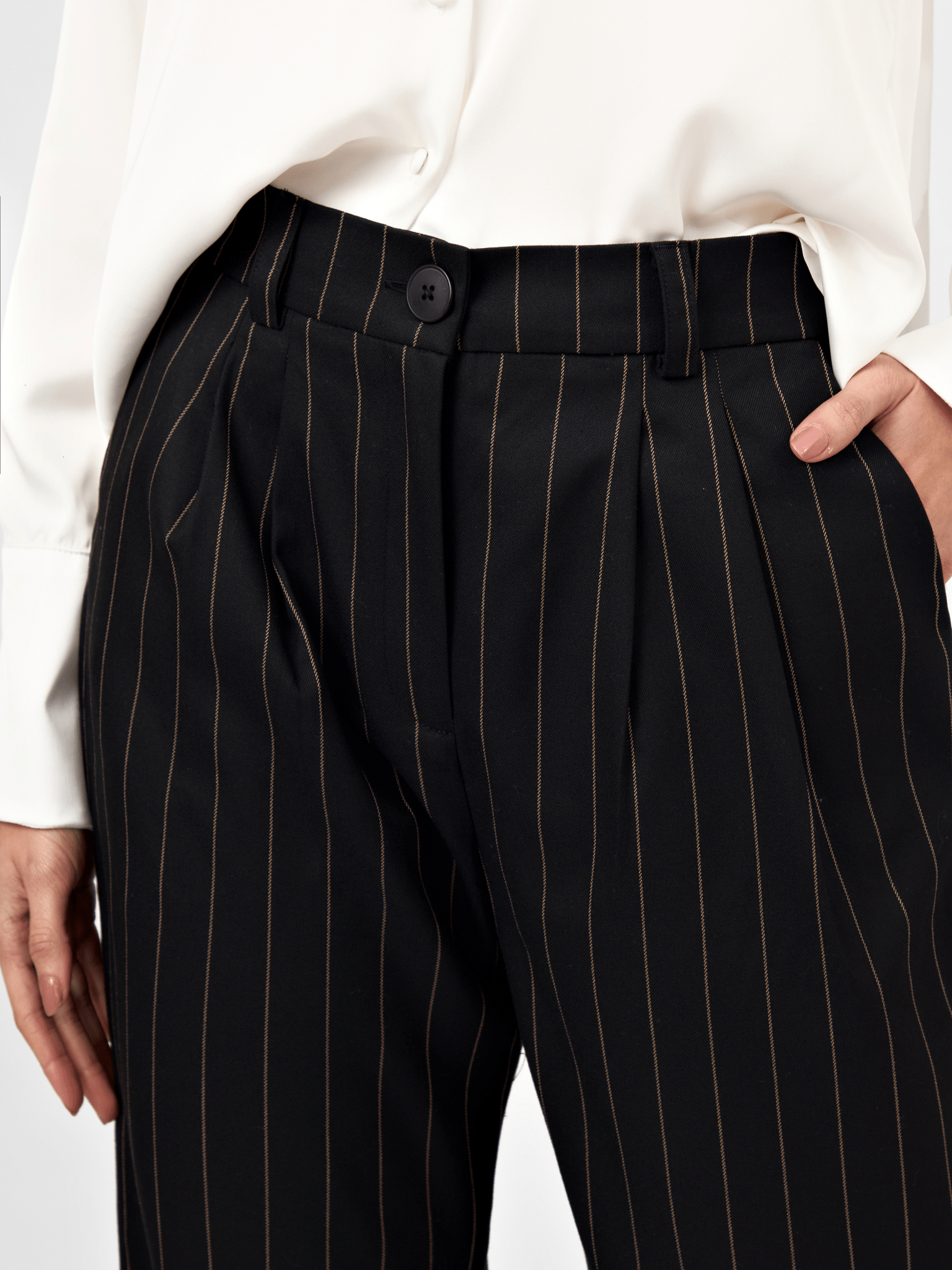 PANTALÓN RECTO ELLE DE RAYAS