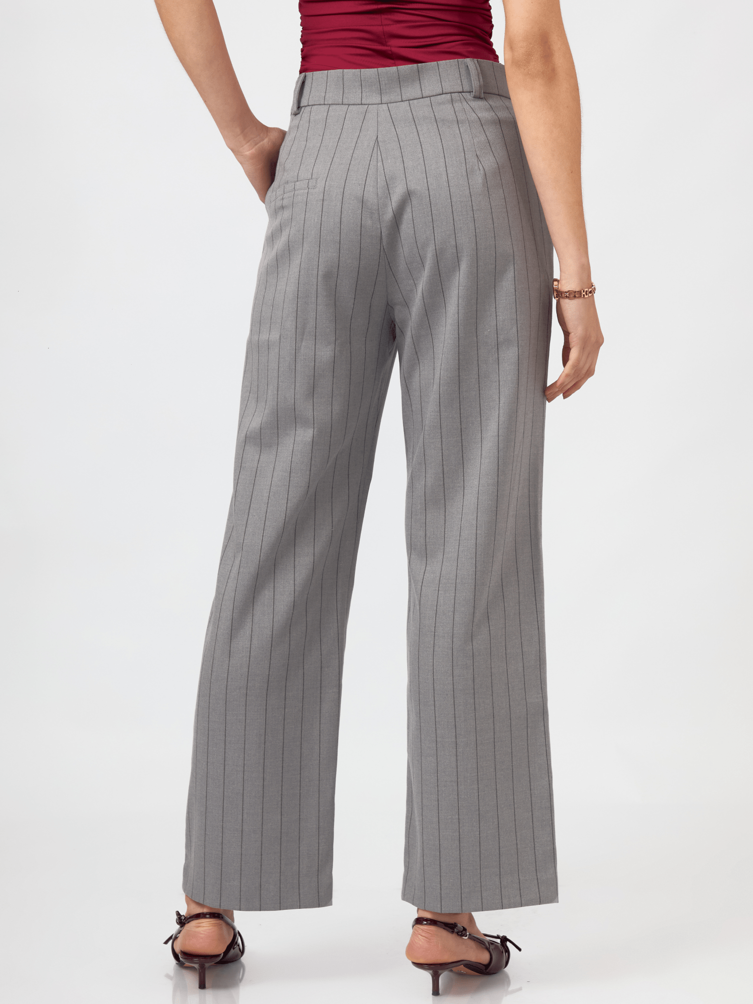 PANTALÓN RECTO ELLE DE RAYAS