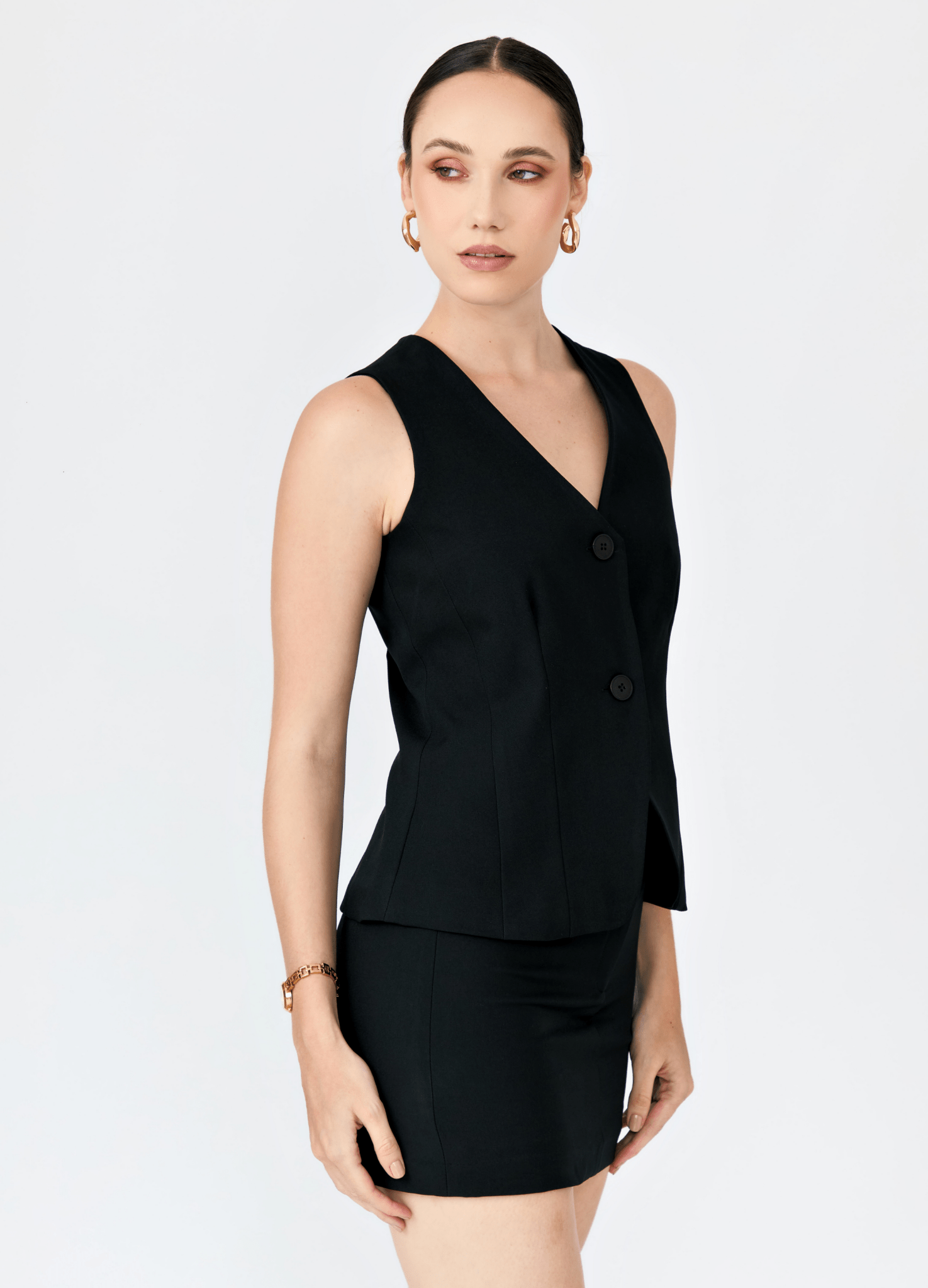 Chaleco sastre Virginia con cuello en V