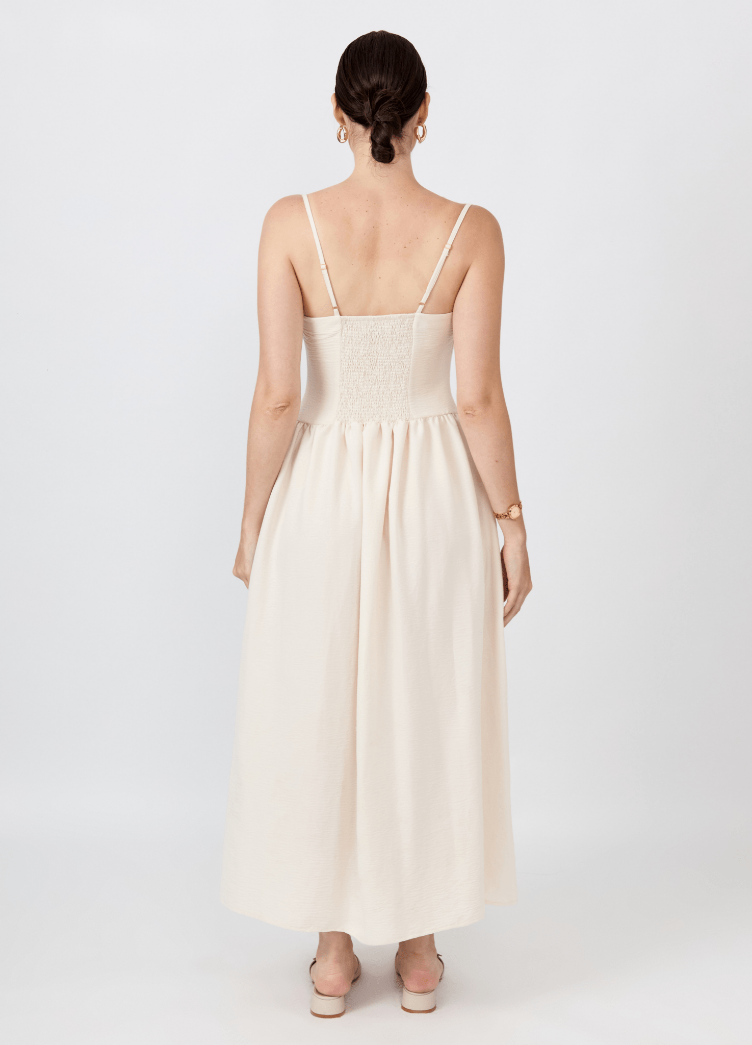 Vestido largo Frida con escote strapless
