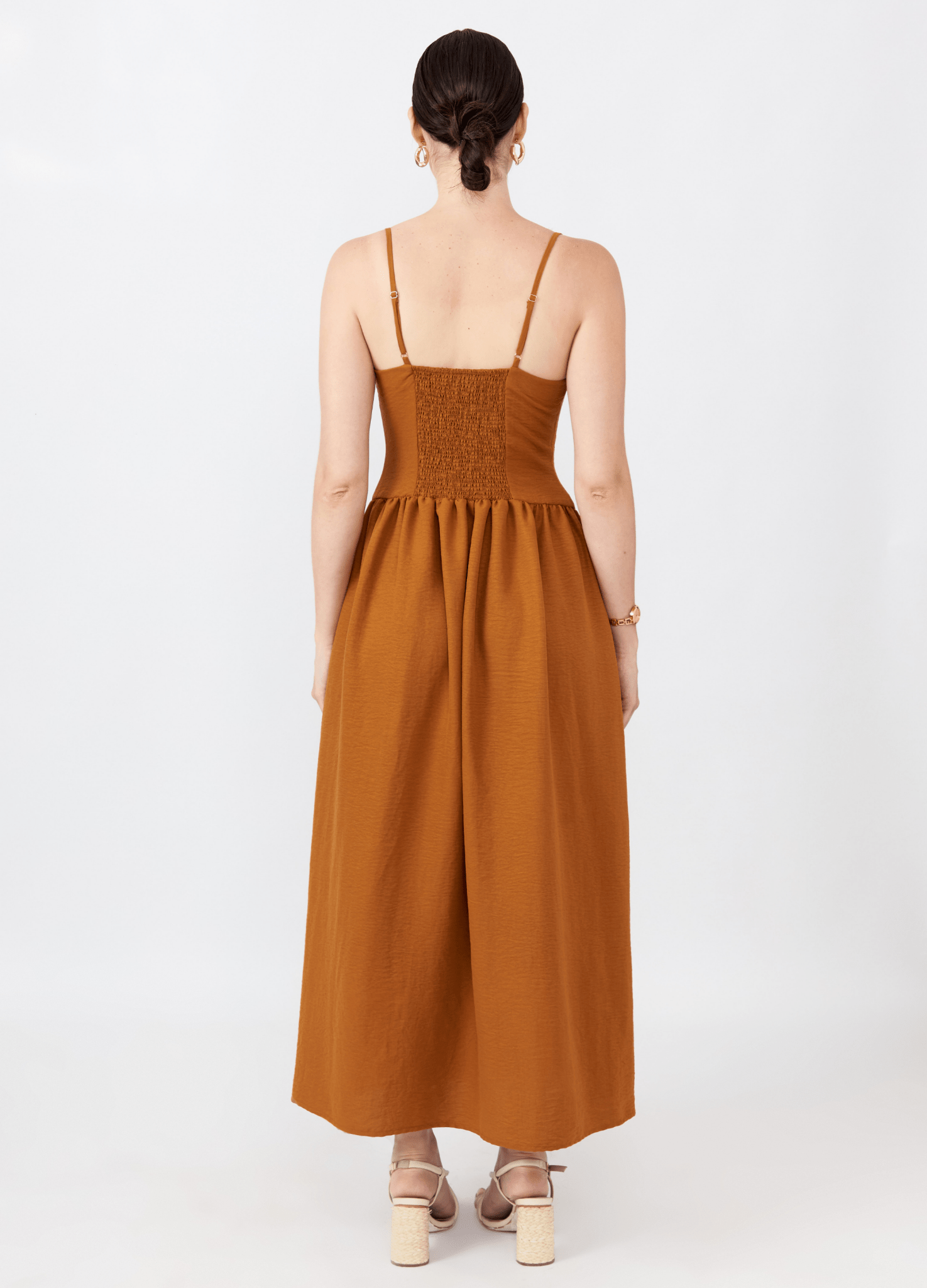 Vestido largo Frida con escote strapless