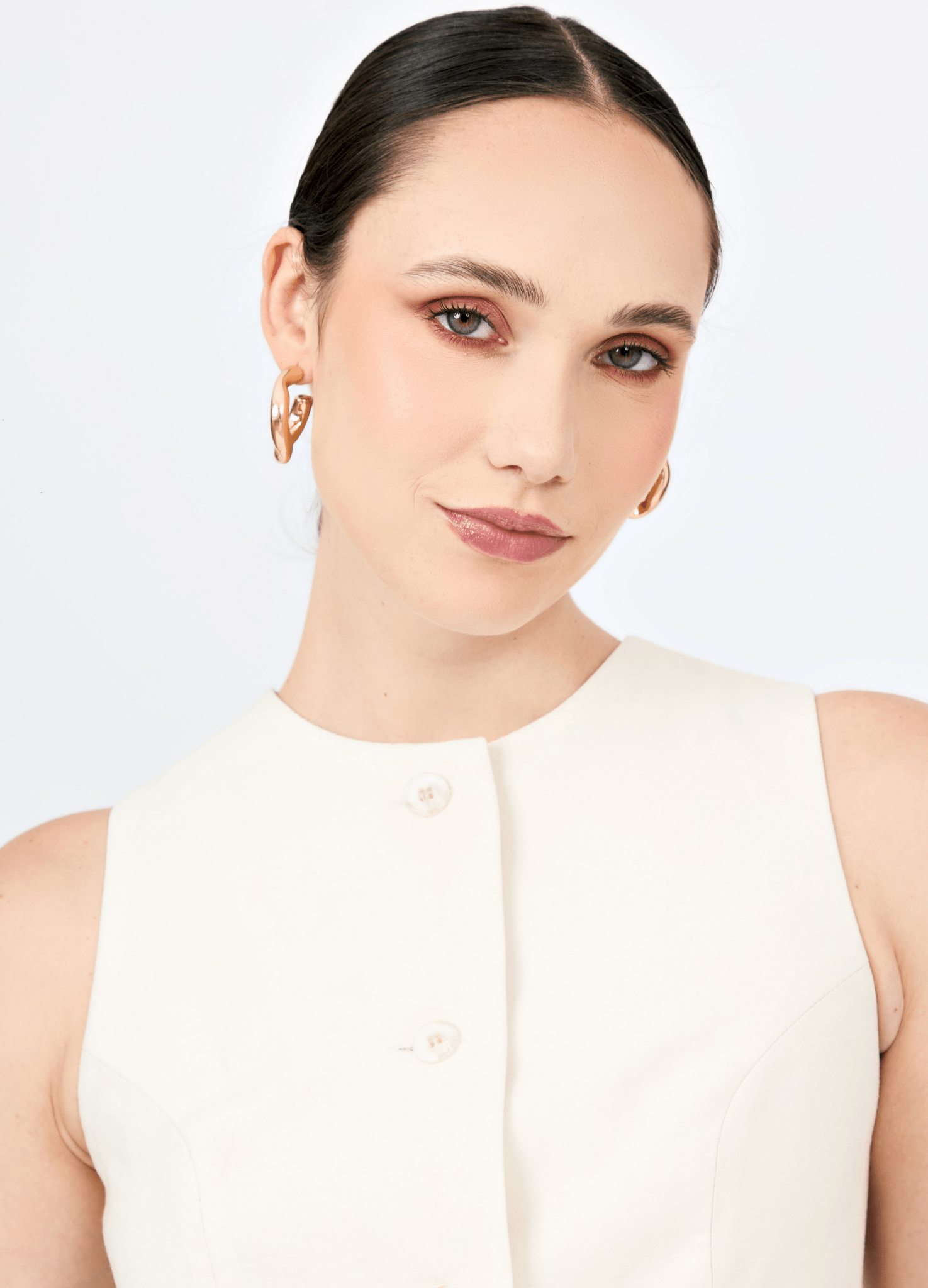 Chaleco Alba cuello redondo básico para verano