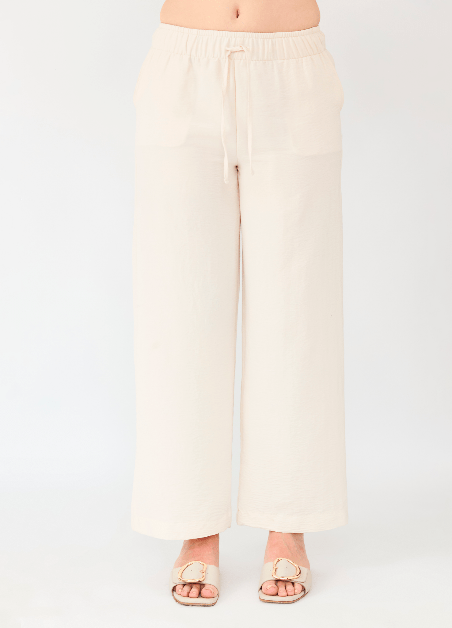 Pantalón fresco Giulia con pretina elástica