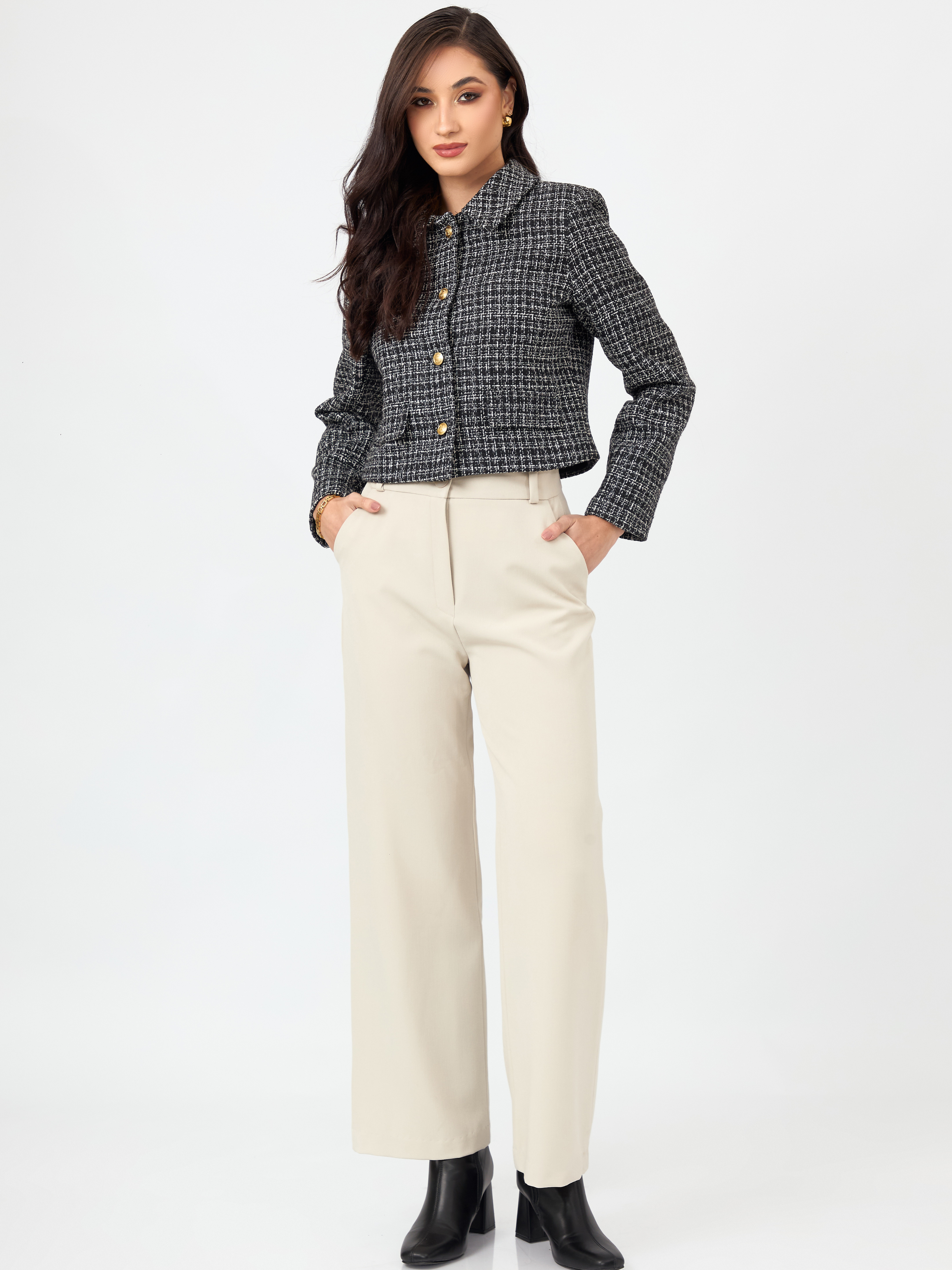 CHAQUETA TWEED BLAIR CROP
