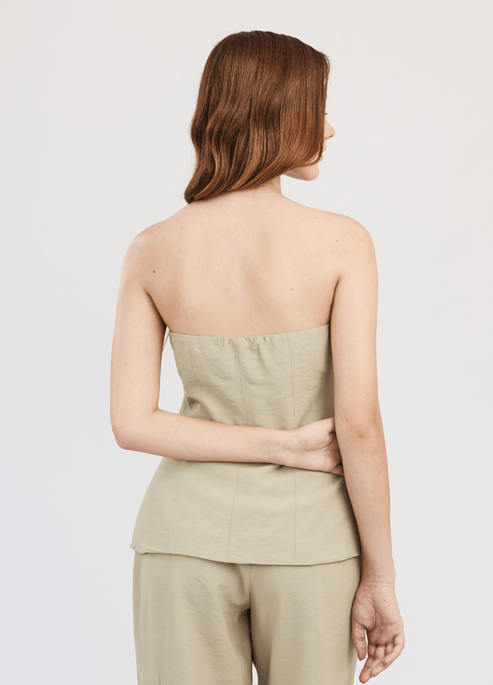 TOP LIANA STRAPLESS SASTRE BASTA OVALADA - Bembella Perú