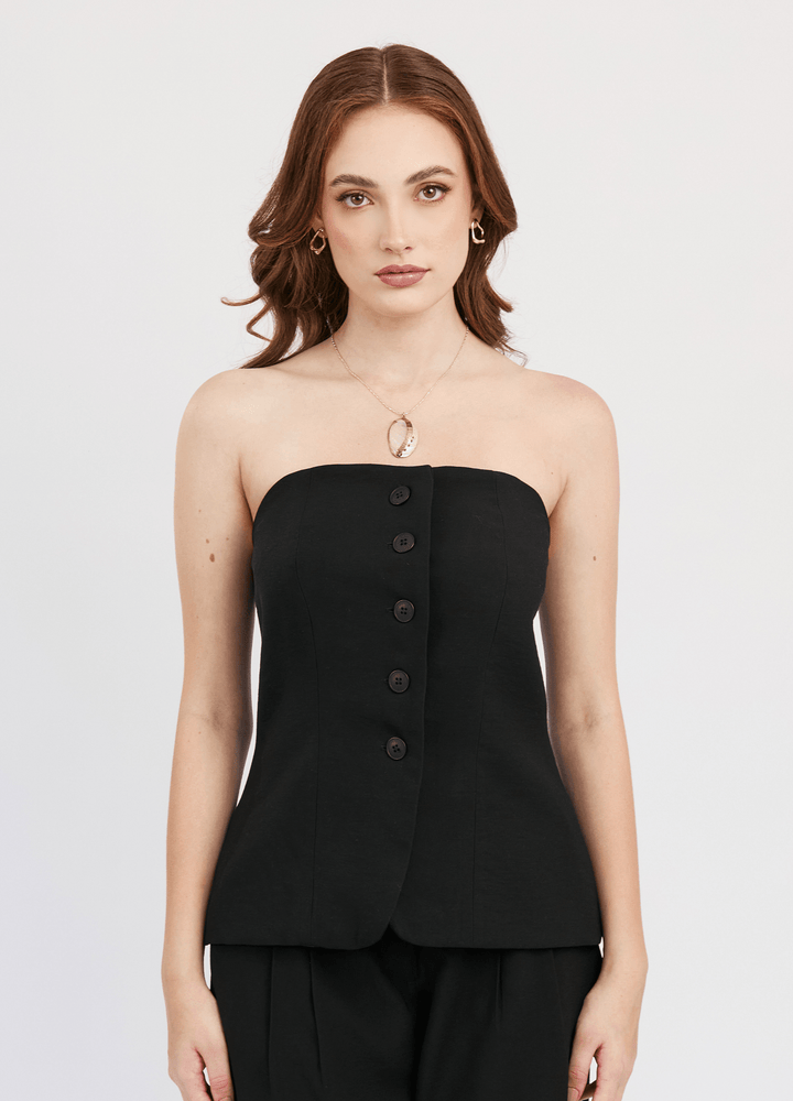 TOP LIANA STRAPLESS SASTRE BASTA OVALADA - Bembella Perú
