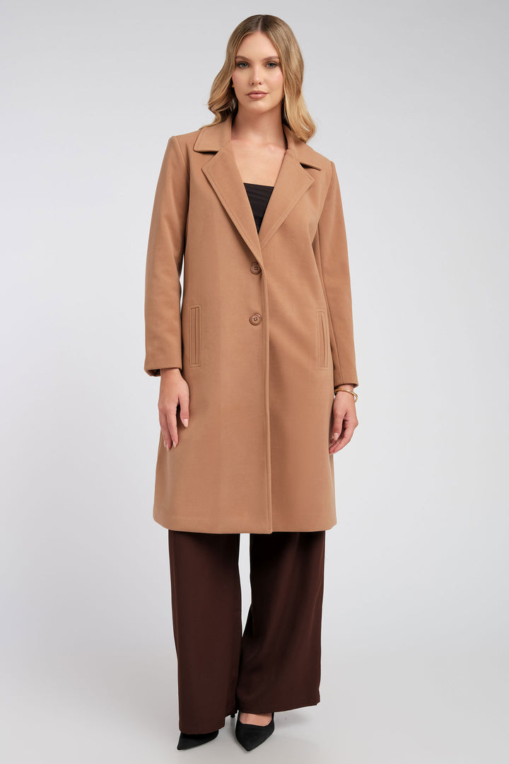 ABRIGO STELLE SUEDE FIT RECTO
