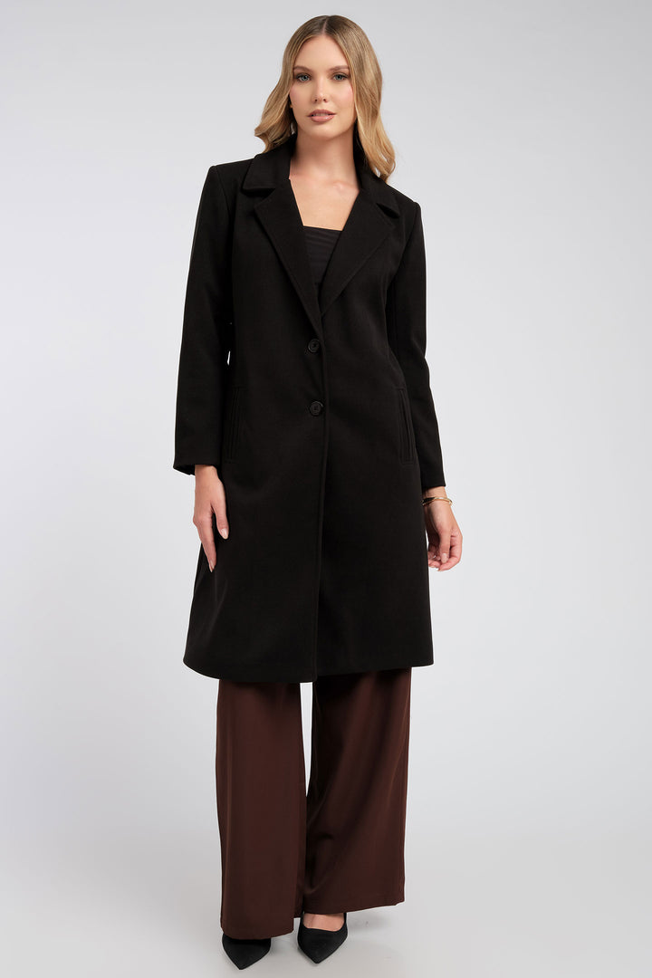 ABRIGO STELLE SUEDE FIT RECTO