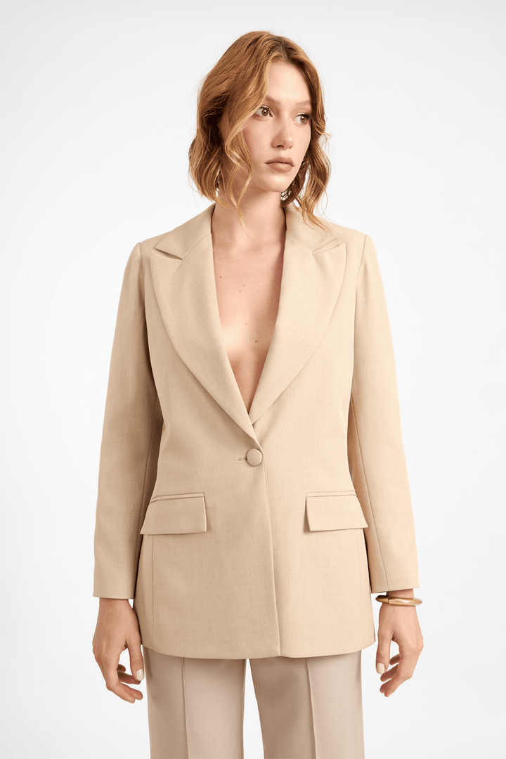 BLAZER BETANIA LARGO LINO CORTE PRINCESA