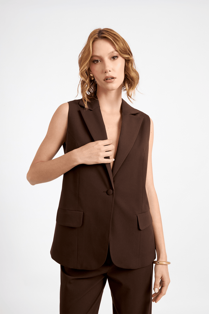 CHALECO BRIELLA SASTRE LARGO CASUAL VERANO