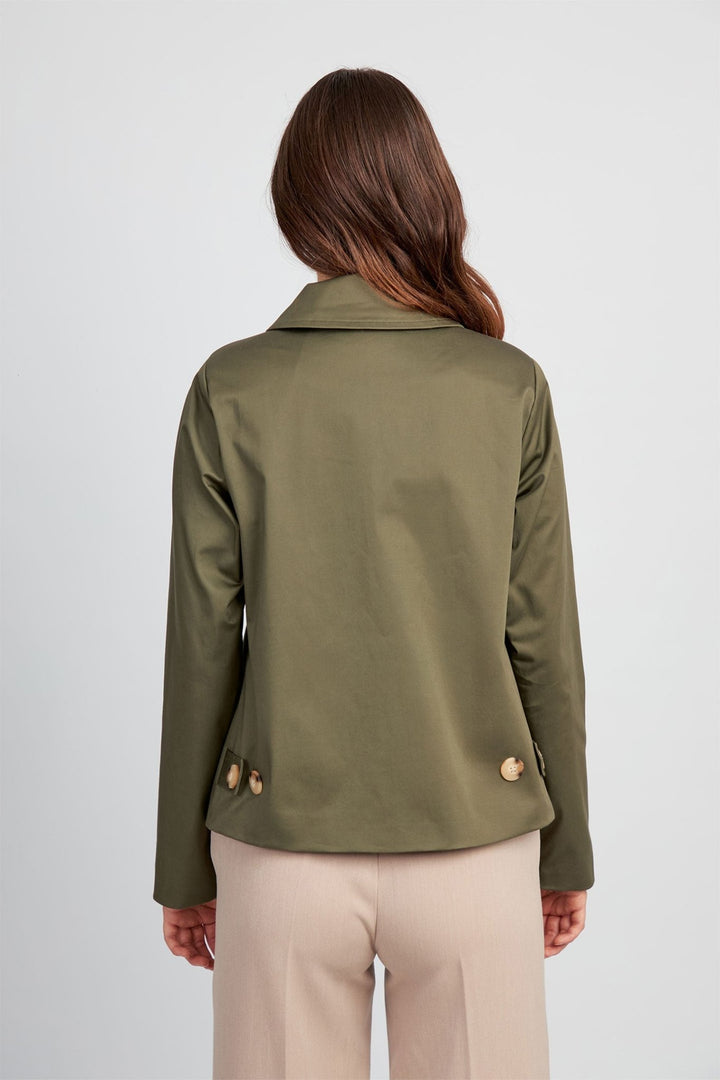 CHAQUETA MARGOT TIPO GABARDINA ESTRUCTURADA - Bembella Perú