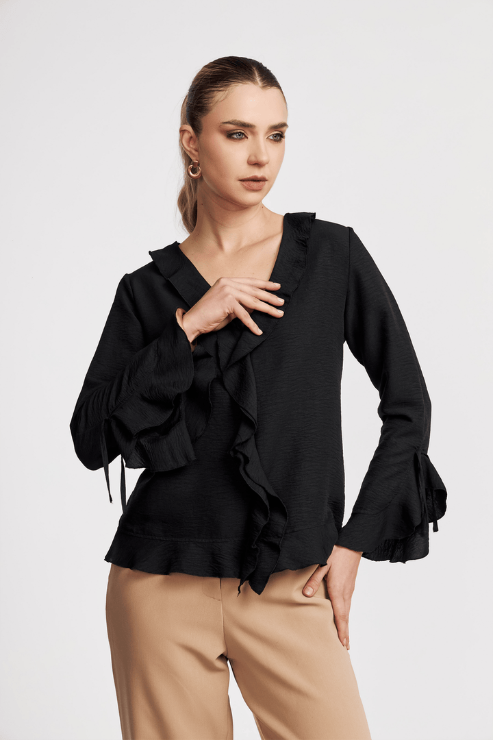BLUSA EIRA ESCOTE EN V BOHEMIA - Bembella Perú