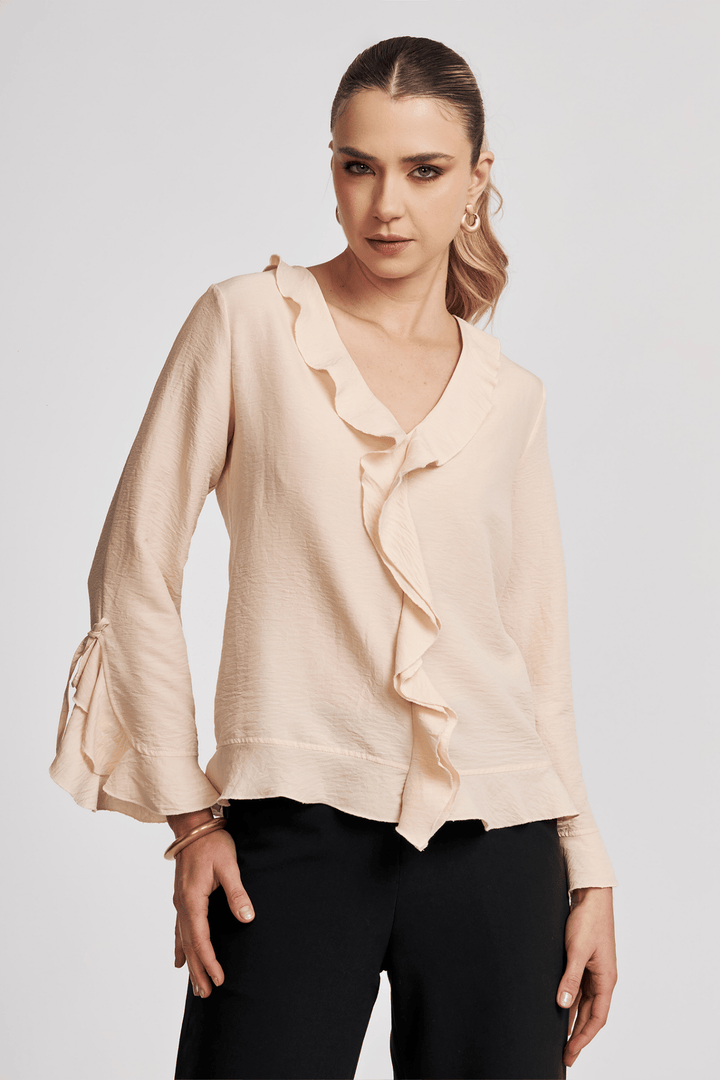 BLUSA EIRA ESCOTE EN V BOHEMIA - Bembella Perú