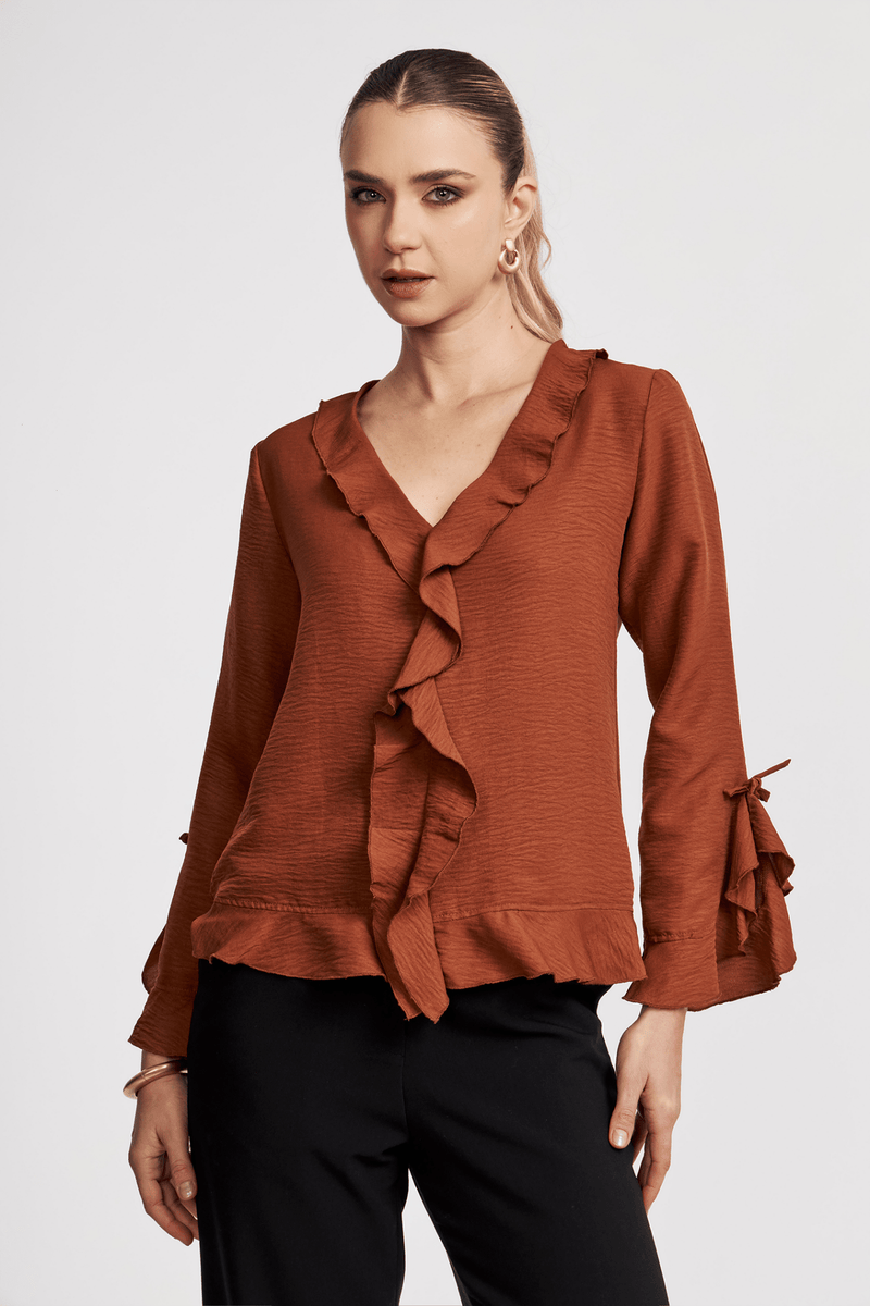 BLUSA EIRA ESCOTE EN V BOHEMIA - Bembella Perú