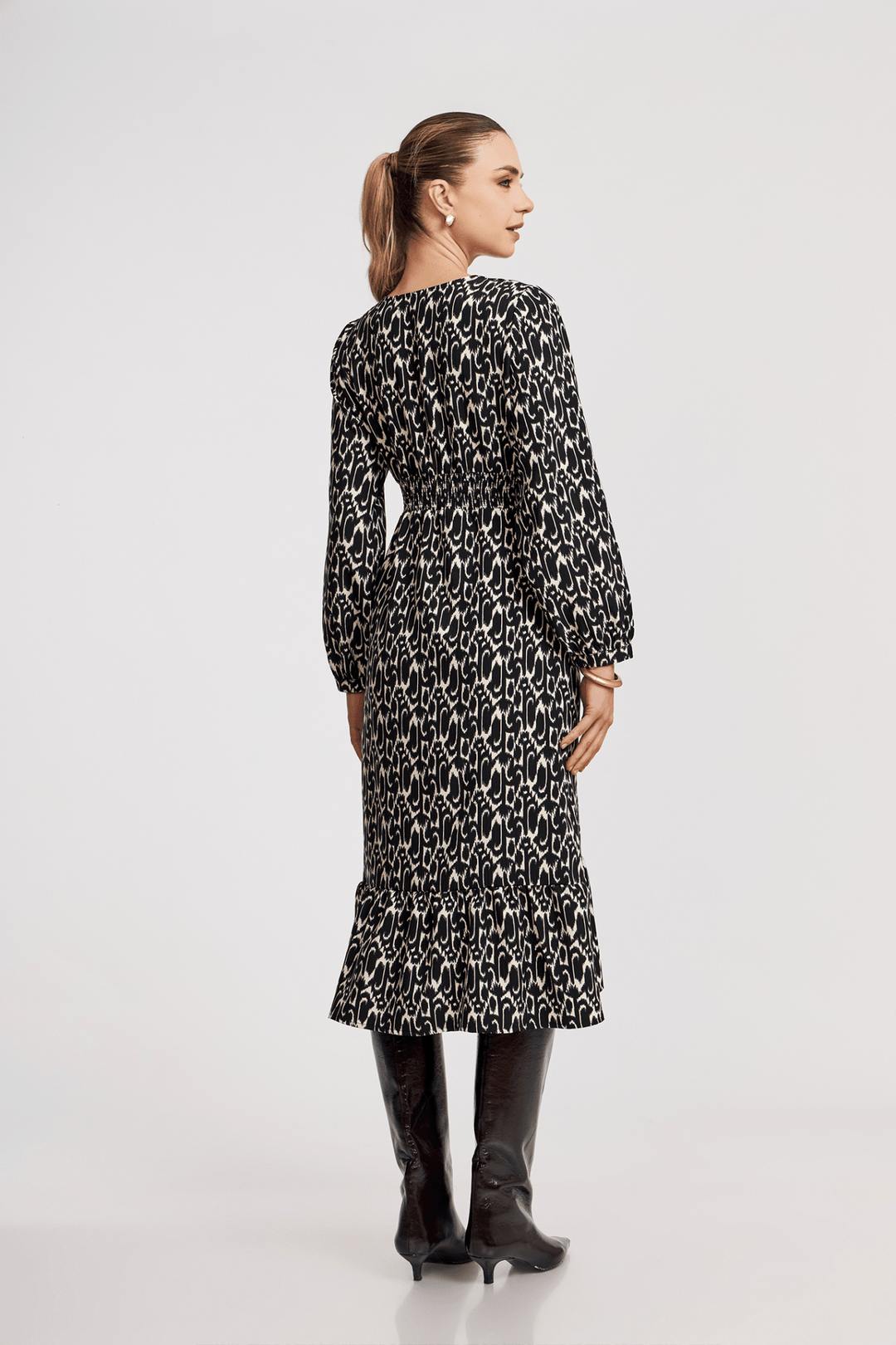 VESTIDO NIVA BOHO ROMÁNTICO FAJÍN FRUNCIDO - Bembella Perú