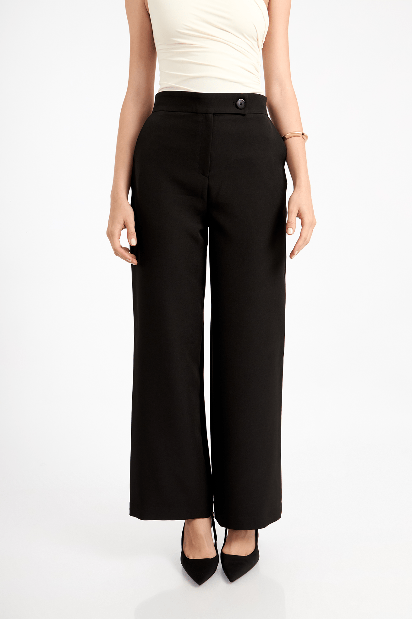 PANTALÓN TINA SASTRE REGULAR PRETINA CRUZADA