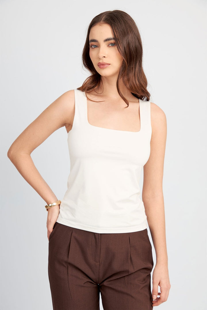 TOP LIA ESCOTE CUADRADO MINIMALISTA - Bembella Perú
